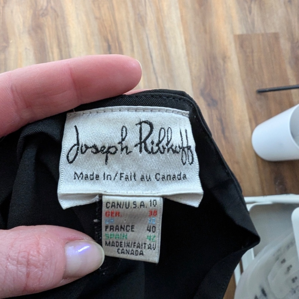 Vintage Joseph Ribkoff Black Dress Pants Large Size 10 - Picture 7 of 8